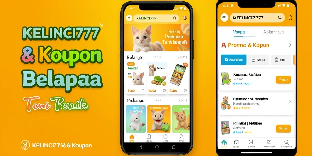 Antarmuka pengguna aplikasi KELINCI777 menampilkan berbagai promo menarik.