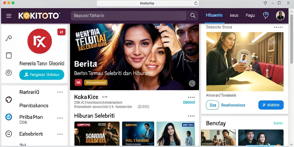 Tampilan antarmuka KOKITOTO yang informatif dan menarik.