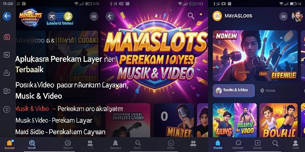 Screenshot MAYASLOTS menampilkan antarmuka perekaman layar yang sederhana tetapi efektif.