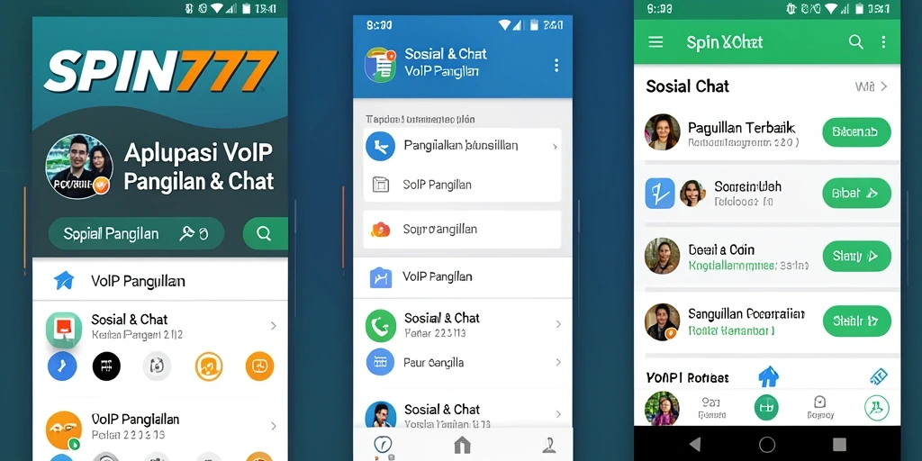 Antarmuka SPIN777 yang intuitif untuk VoIP Panggilan.