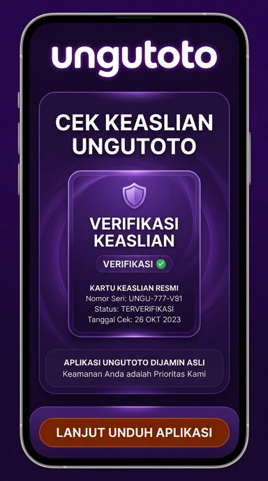Tampilan kanal resmi ungutoto